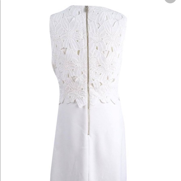 NWT Vince Camuto Lace Popover Shift Dress Ivory 8 - Picture 2 of 6